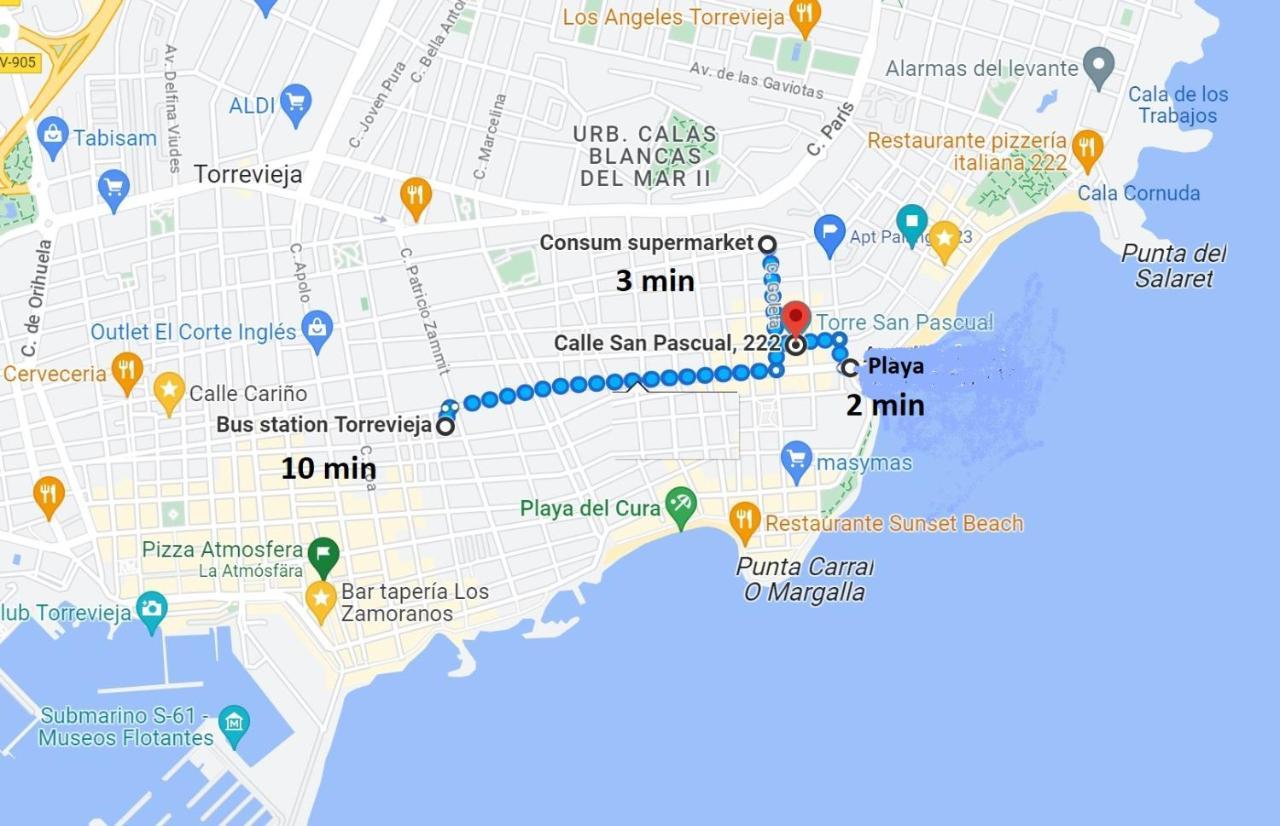 222 San Pascual, Playa Del Cura, Torrevieja Apartman Kültér fotó